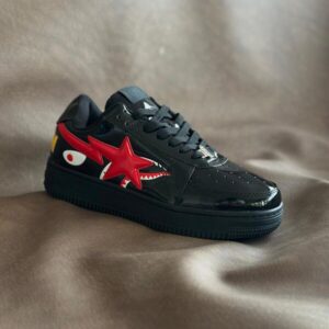 A Bathing Ape Bape Sta Low Shark - Black